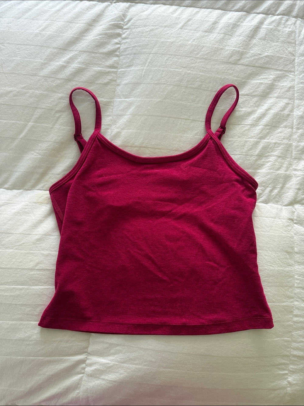 Beyond Yoga Magenta Slim-Strap Tank Top